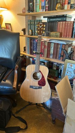 Yamaha six string acoustic guitar