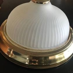 11" Diameter Flush Mount Ceiling Light with Frosted Shade 