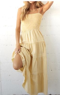 Stripe Maxi Dress Size Medium Color Sage 