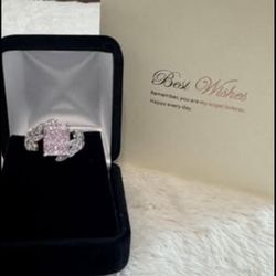  5 Carat Tanzanite Adjustable Ring – Titanium Setting, Beautiful Light Pink Gem, Size 6–10