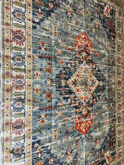 6.6 X 9.10 Washable Bohemian Carpet Non Slip Floor Carpet Mat Machine Made Mat Cut Pile Area Rug For Home !