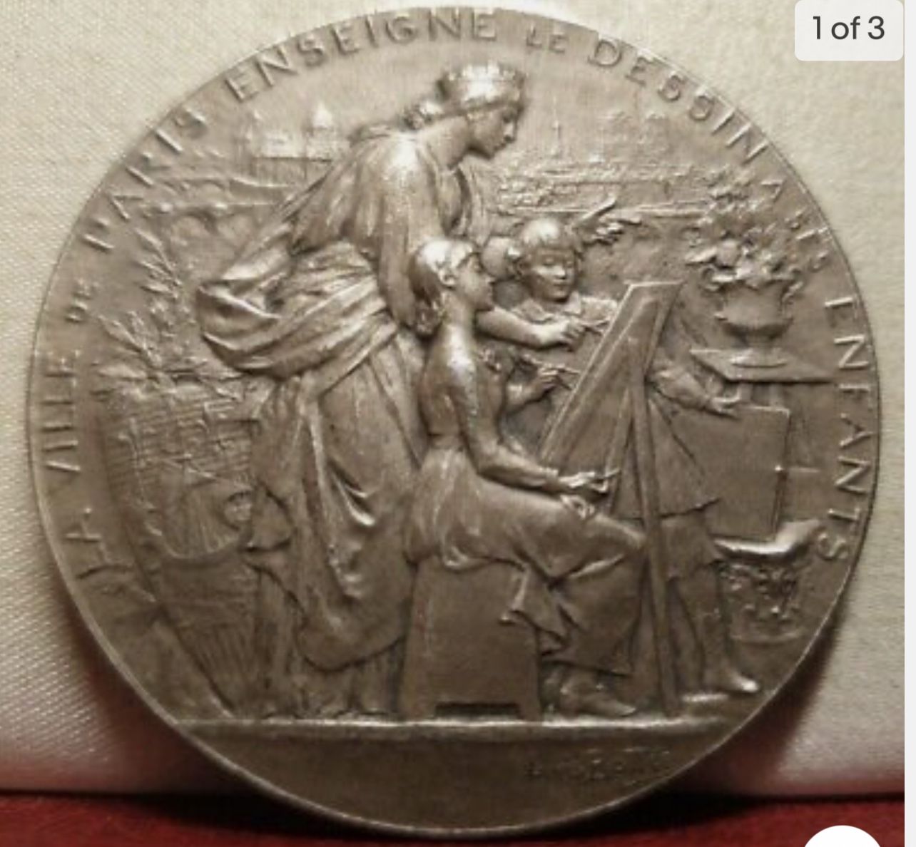 Bottee The Teaching Of Children .1907 Silver Art Nouveau