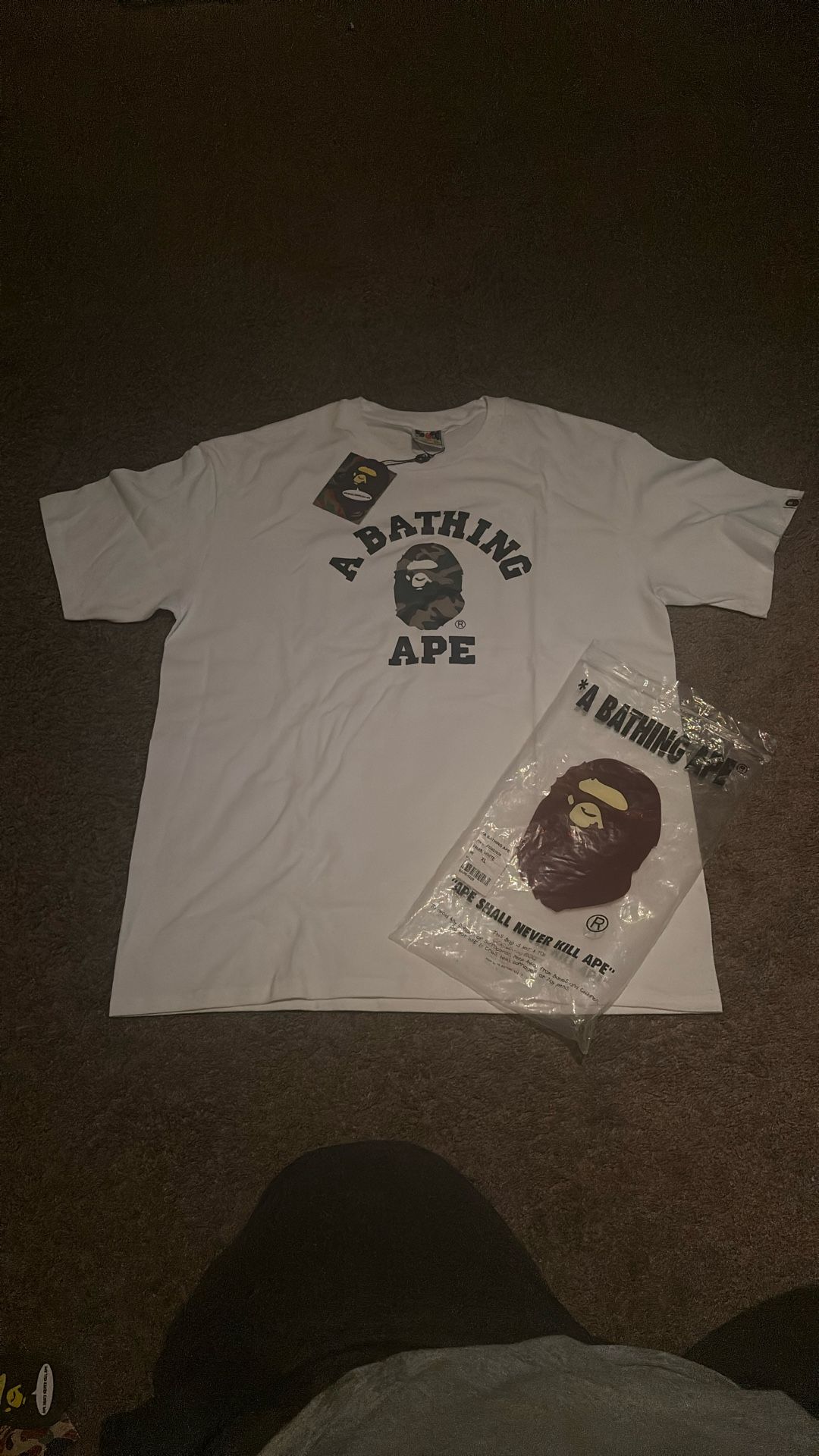 Bape Shirt Color -White Size- XL