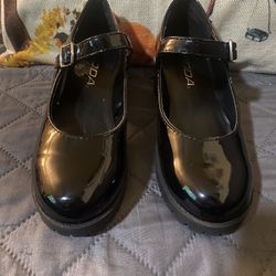 Girls Black Dress Shoes Size 1