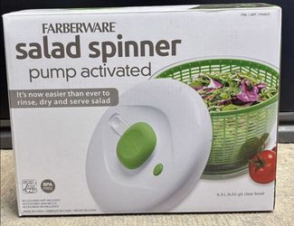 Farberware pump-activated salad spinner