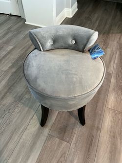New gray vanity stool