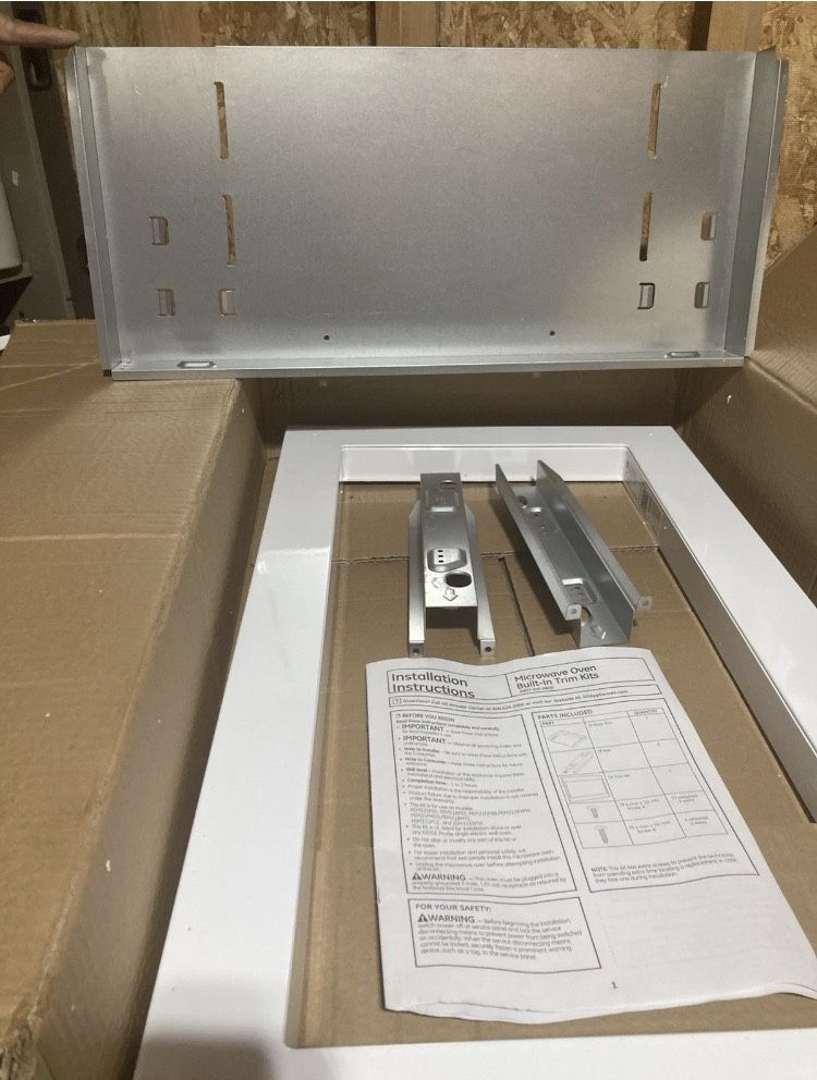 GE APPLICANCES Built-In Microwave Trim Kit, 30 Inch | JX830DF1WW | Open Box/NEW