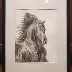 Artwork. Horse "Elegant Gallop" framed