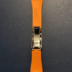 Rubber B Orange Strap for Rolex Explorer II 
