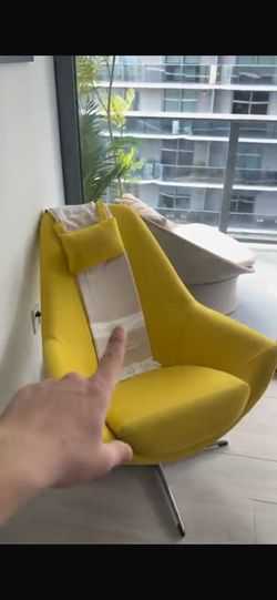 Yellow Accent Lounge Chair