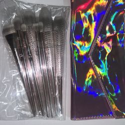 Pink Holographic Makeup Brushes