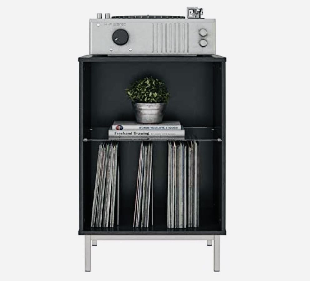 Ameriwood Home Lumina Turntable Stand (BlackOak)