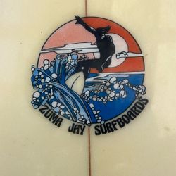 Late 1970’s Zuma Jay Surfboard Single Fin Vintage 5’10”