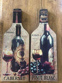 Vintage Wine Theme Wall Decor 6 Total
