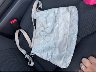 Gray coach side bag