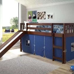 Fort Loft Bed for SALE with TENT And SLIDE INCLUDED Available!!!