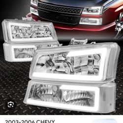 Headlights And Parking Lights With Drl Lights White 