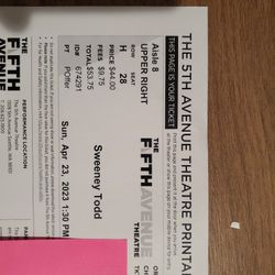Sweeney Todd Tickets APRIL 23rd 1:30 PM Seattle 4th Ave 
