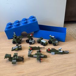 Lego mini army planes and cars 