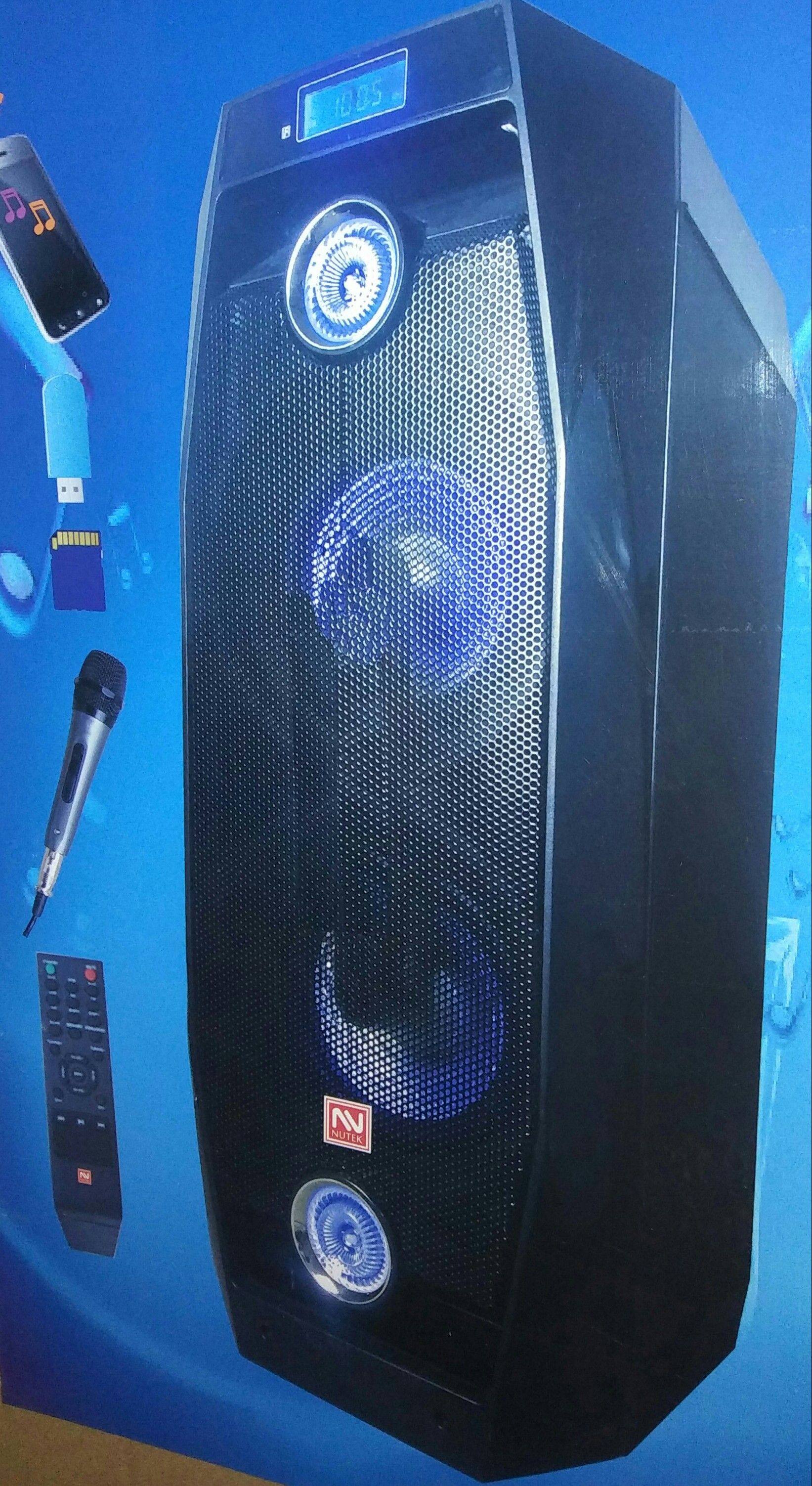 New Bluetooth Speaker SD Card,Slot USB Port,FM Radio,Microphone Included For Karaoke ( Bosina )