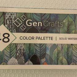 Watercolor Paint Palette 48 Premium Colors with Paper Pad  2 Refillable Brushes,