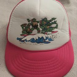 Vintage 1983 TMNT Trucker Snap Back Hat Teenage Mutant Ninja Turtles Iron On