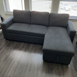 Convertible Sofa Sleeper With Right Arm Facing Storage Chaise - $625 OR BEST OFFER