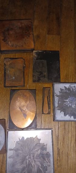 Vintage Printing Blocks Some Milton Bradley Early 1900's 