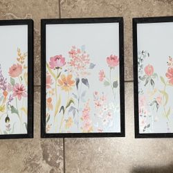 3 Floral pictures 