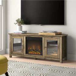 Brand New In Box Tv Stand With Fire Place