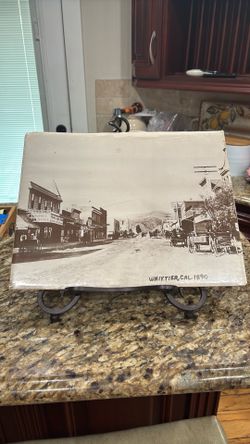 Vintage Lithograph of Whittier CA in 1890