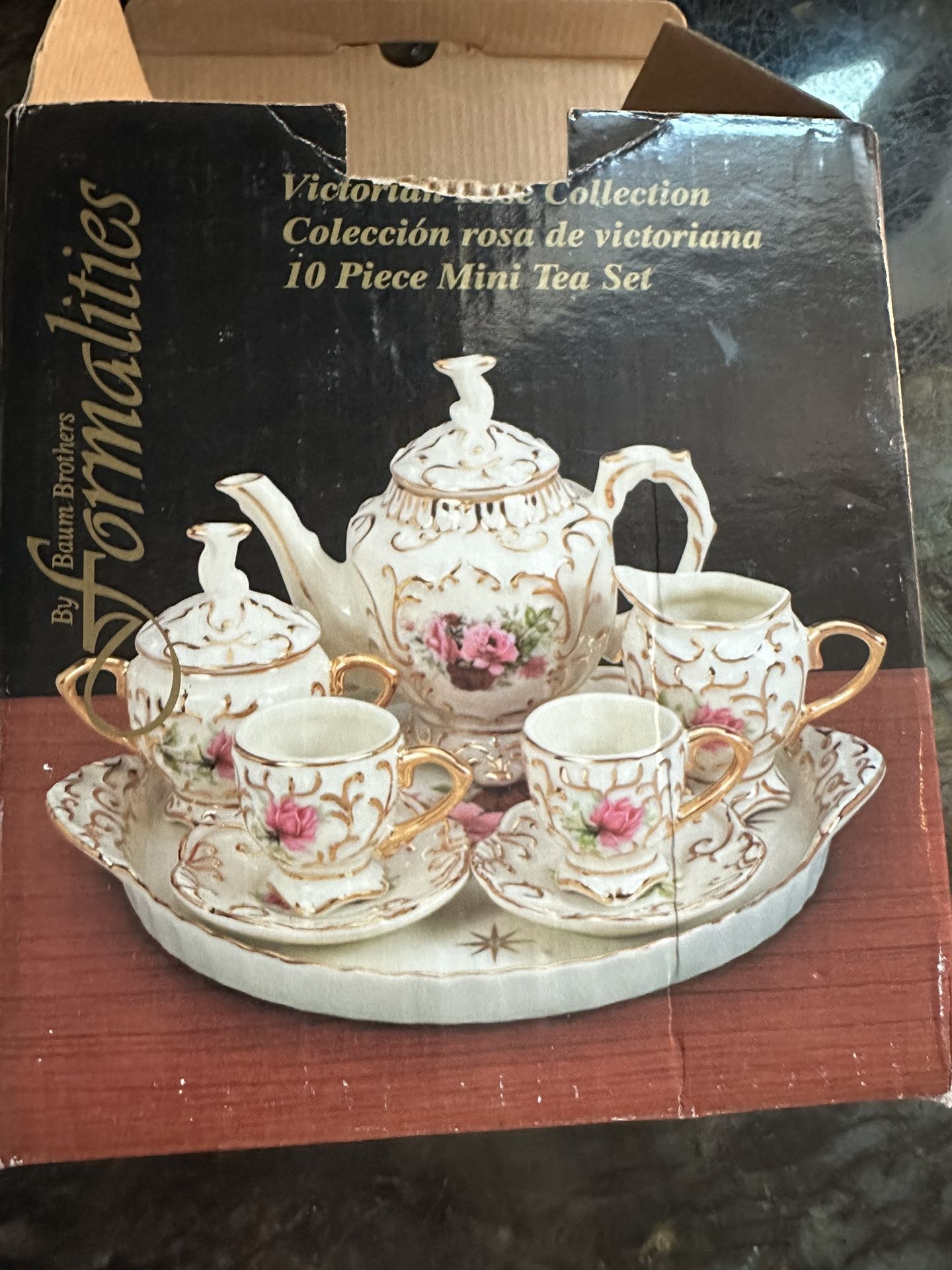 10 Pcs Mini Ceramic Tea Party Serving Set Mini Size! 