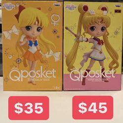 Pretty Guardian Sailor Moon & Sailor Venus QPoskets NEW