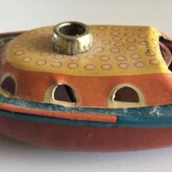 Vintage Tin Litho Toy Boat