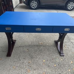 Wood Desk With 3 Drawers