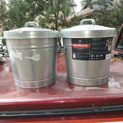 Behrens 6 Gallon Galvanized Buckets With Lids