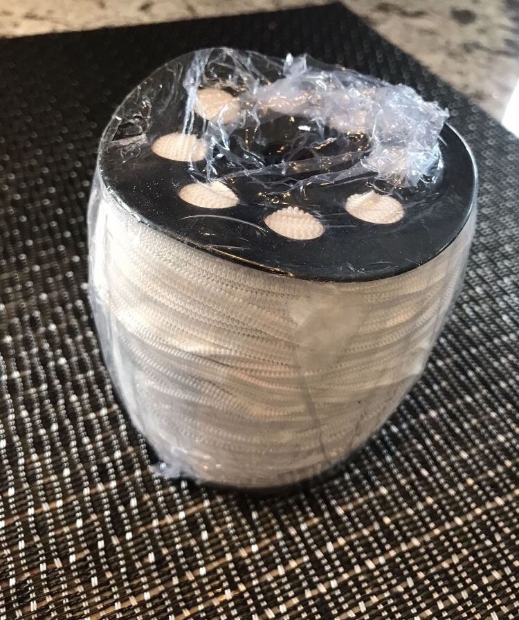 200yards Flat Braid ELASTICS Band ,face mask ,3mm, 1/4 " White