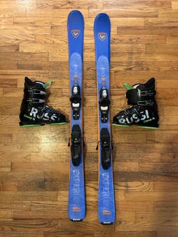 Kids skis and boots