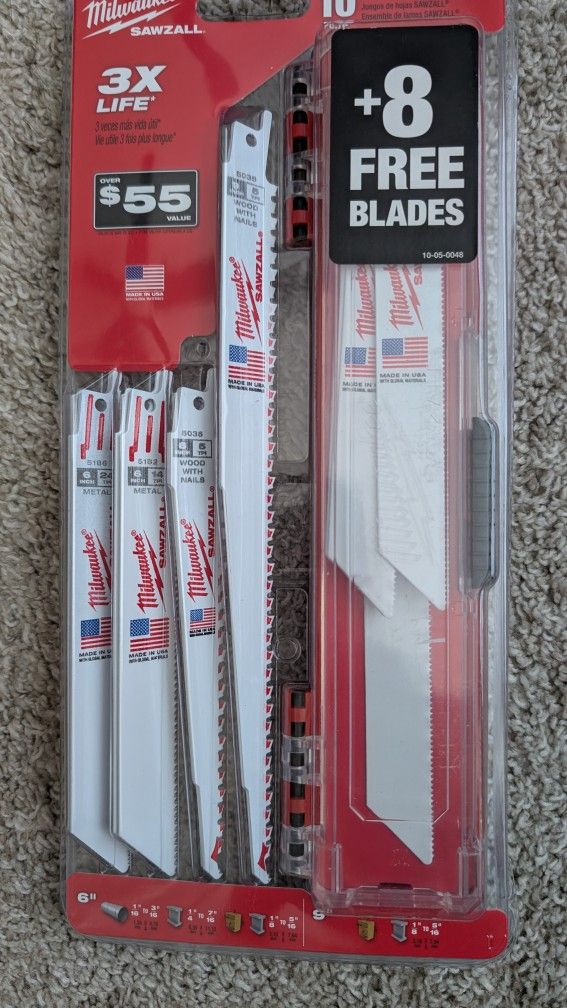Milwaukee SAWZALL Reciprocating Saw Blades