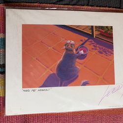 Jeff Leedy cat art print titled “Feed Me Neeoon” from 1997. New
