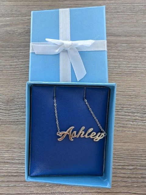 White Gold Ashley Necklace - Tarnish Free In Tiffany's Turquoise Box With White Ribbon