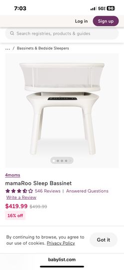 4moms mamaRoo sleep bassinet($400 OBO)