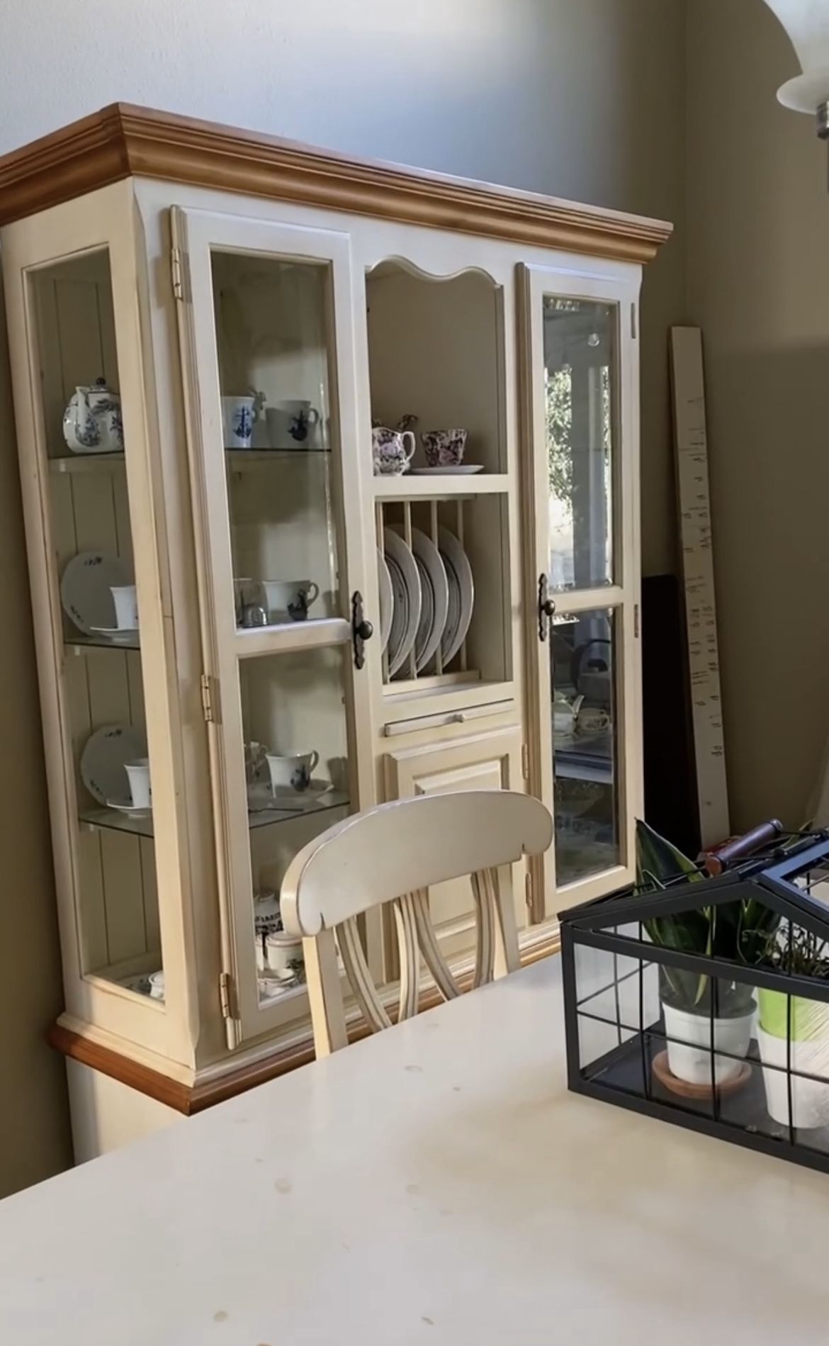 Antique China Glass/Wooden Cabinet