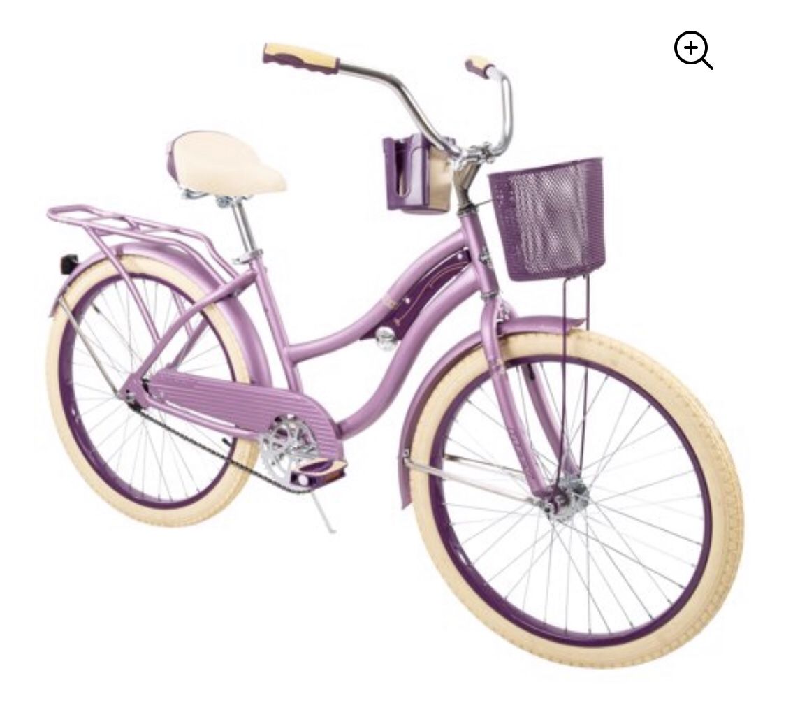 Huffy 24” Nel Lusso cruiser girls bike purple