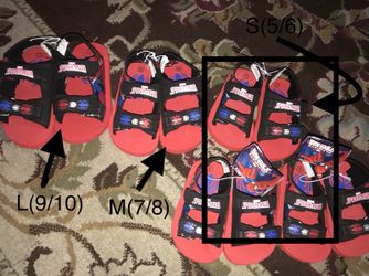 Brand new spider man shoes different sizes $5each