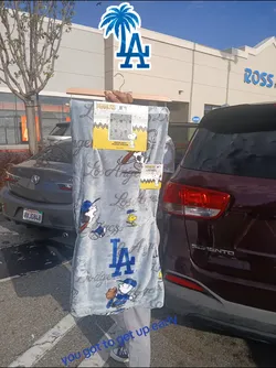 LA Dodgers Snoopy Blanket