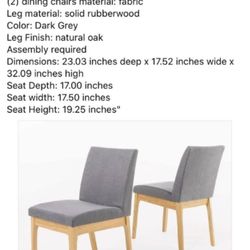 Set Of Two Brand New Chairs