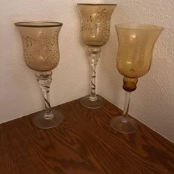 Glass Vases, Gold