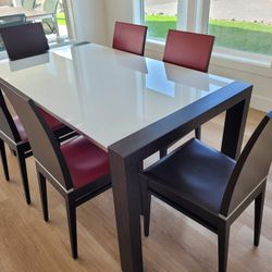 Dining Table & 6 Chairs Modern