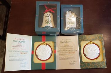Collectable Lenox and Pfaltzgraff Ornaments